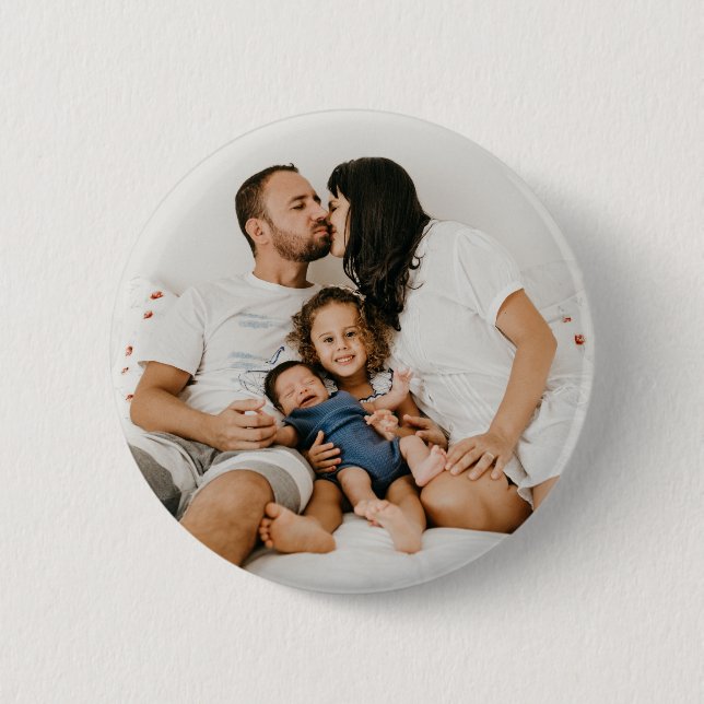 Customised Your Own Family Photo Personalised   6 Cm Round Badge (Front)