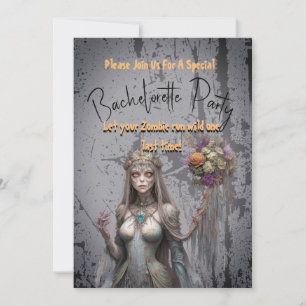 Customised Zombie Bachelorette Party Card Fun Wild
