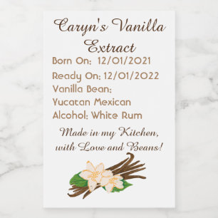 Customizabel Vanilla Extract Labels