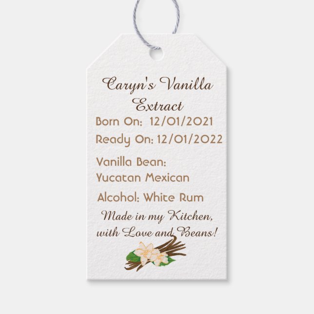 Customizabel Vanilla Extract Labels (Front)
