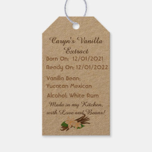 Customizabel Vanilla Extract Labels