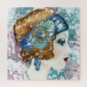 Customizable 1920’s Flapper Lady Puzzle,  Puzzle