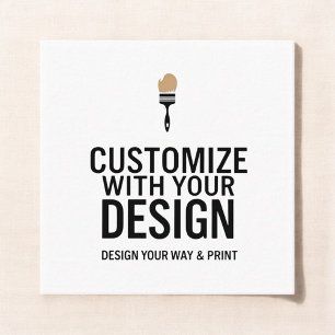Customizable 2.5x2.5" Blank Company Small Square Business Card