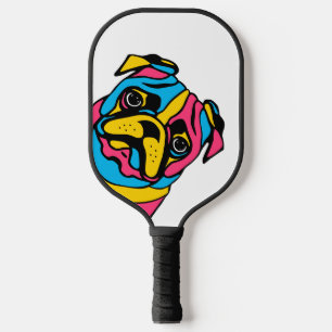 customizable 3 tone pug pickleball paddle