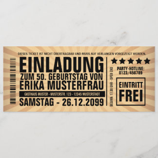 Customizable 50th Birthday Invitation