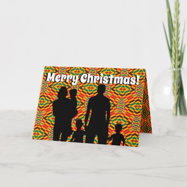 Customizable Afrocentric Holiday Greeting Card (Front)