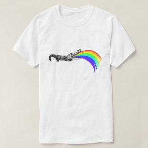 CUSTOMIZABLE ALLIGAYTOR GAY GATOR RAINBOW VOMIT T-Shirt