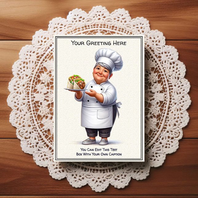 Customizable Any Occasion Cooking / Chef Postcard (Creator Uploaded)