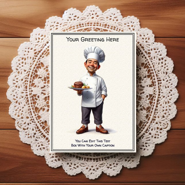 Customizable Any Occasion Cooking / Chef Postcard (Creator Uploaded)