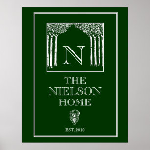 Customizable Art Nouveau Angel Family Wall Print