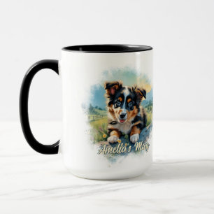 Customizable Australian Shepherd Puppy Mug