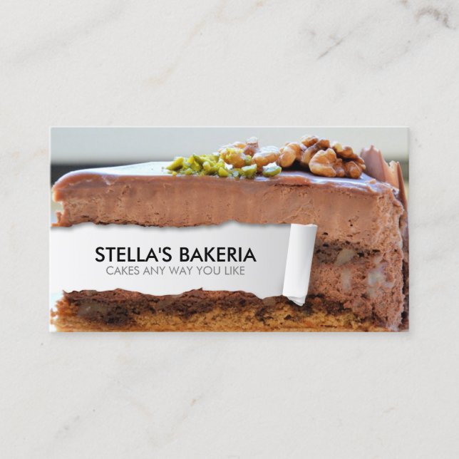 Customizable Bake Bakery Food Business Card (Front)