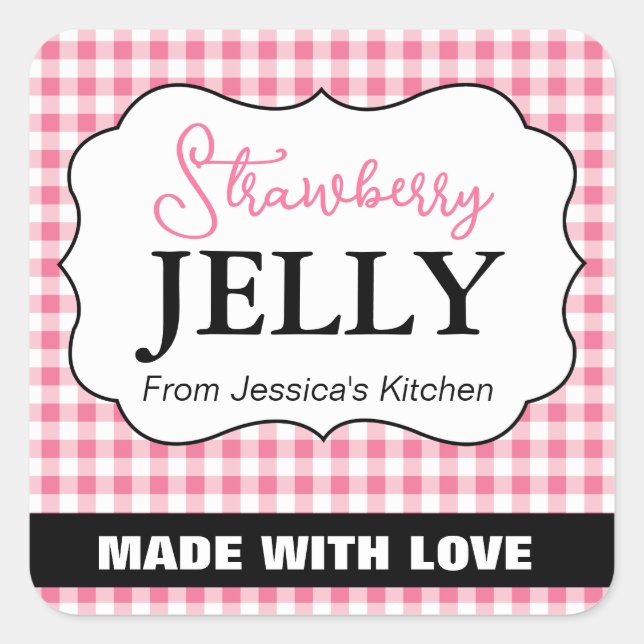 Customizable Baked with Love Label HM003_18sqv1 (Front)
