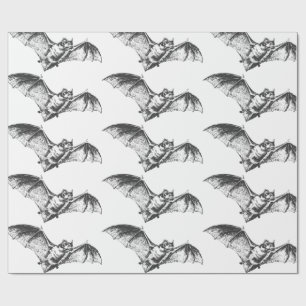 Customizable BAT Wrapping Paper for Halloween