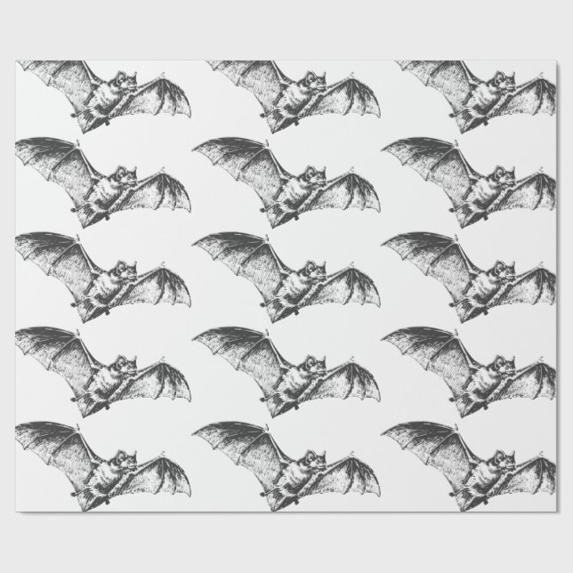 Customizable BAT Wrapping Paper for Halloween (Flat)
