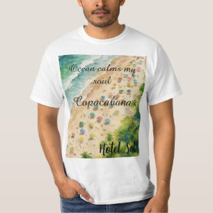 Customizable Beach Pillow Copacabana Hotel Sun T-Shirt