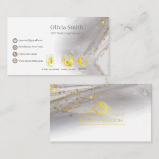 Customizable Beautician Elegant Business Card 3
