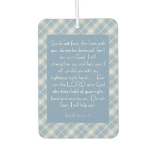 Customizable Bible Verse Isaiah 41:10, 13 Car Air Freshener