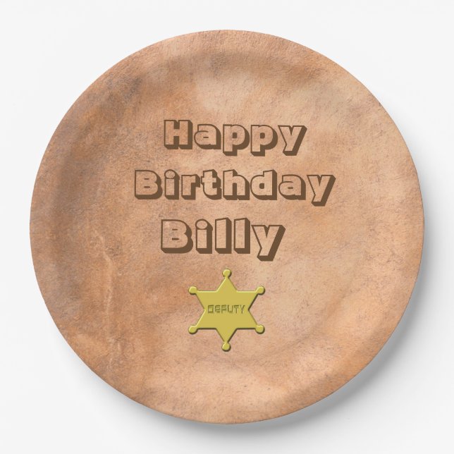 CUSTOMIZABLE BIRTHDAY PAPER PLATE (Front)
