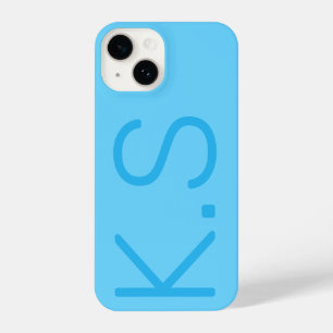 Customizable Blue Monogram Phone Case