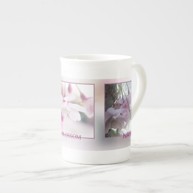 Customizable Bone China Mug in Blossom (Front Right)