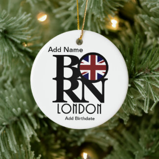 Customizable BORN London Ceramic Ornament