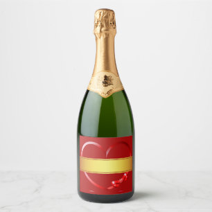 Customizable bottle of champagne label
