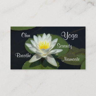 CUSTOMIZABLE BUS.CARD/WHITE LOTUS BLOSSOM. BUSINESS CARD