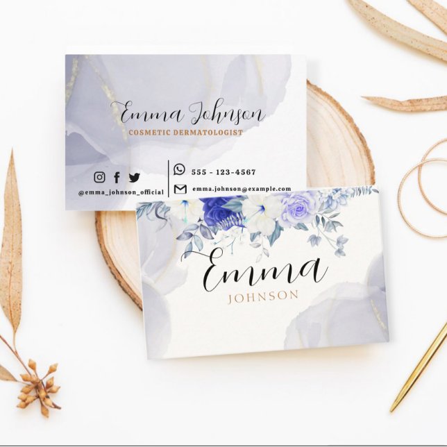 Customizable business card, feminine business card (Creator Uploaded)