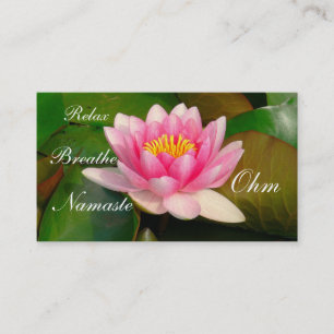 CUSTOMIZABLE BUSINESS CARD/LARGE PINK LOTUS BLOSSO CARD