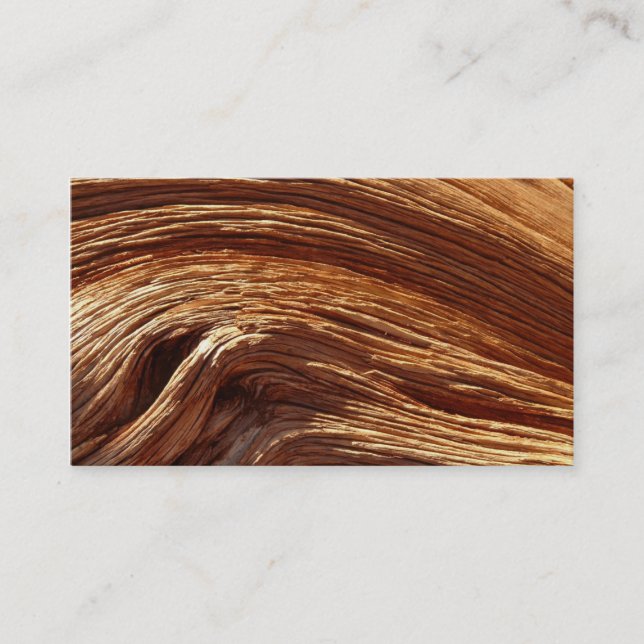 Customizable business card, natural wood effect business card (Front)