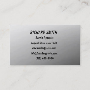 CUSTOMIZABLE BUSINESS CARD - Silver