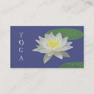CUSTOMIZABLE BUSINESS CARD, "WHITE LOTUS BLOSSOM" CARD