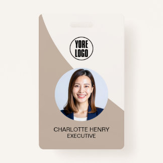 Customizable Business ID Card | Minimal Employee  ID Badge