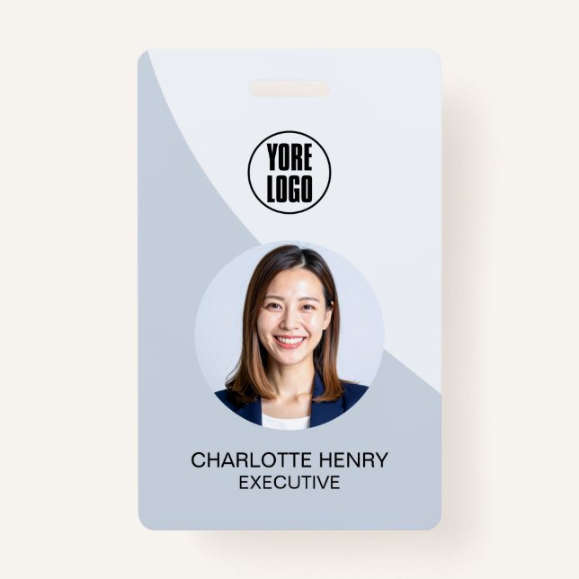 Customizable Business ID Card | Minimal Employee  ID Badge (Front)