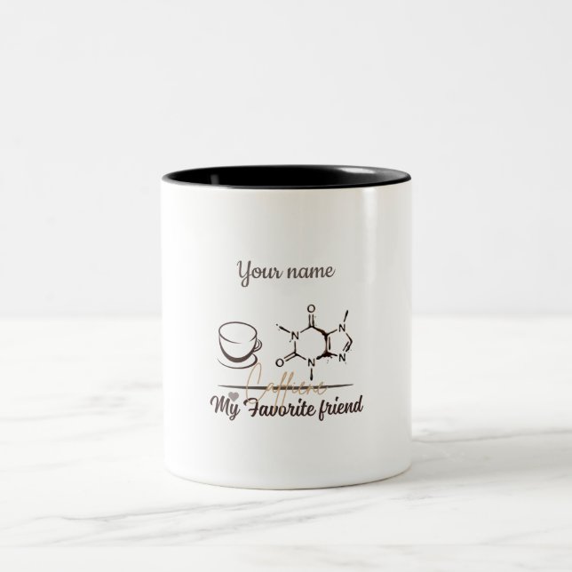 Customizable Caffeine Molecule Mug for Pharmacists (Center)