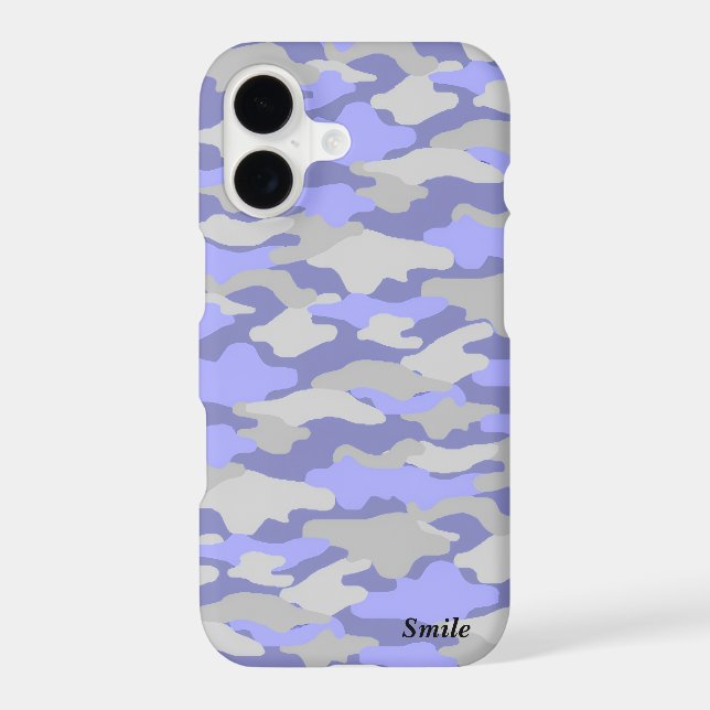 Customizable Camouflage Gray Name Case-Mate iPhone (Back)