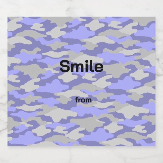 Customizable Camouflage Grey Hoodie Label (Single Label)