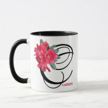 Customizable Carmen name red floral trendy boho 