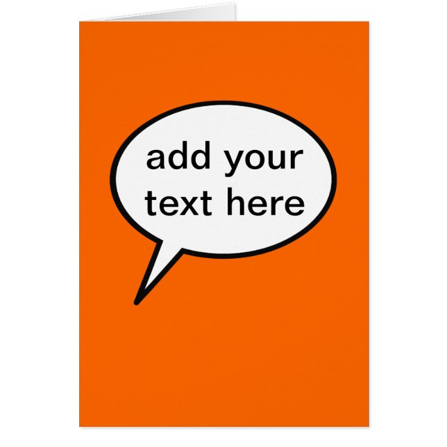 customizable cartoon speech balloon (Front)