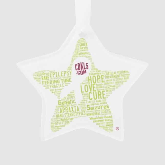 CUSTOMIZABLE CDKL5 Awareness Ornament (Front)