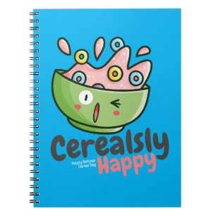 Customizable Cerealsly Happy Notebook