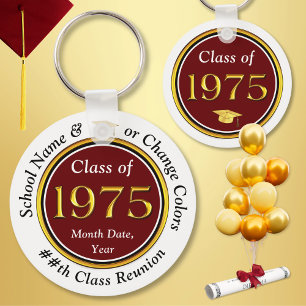 Customizable Cheap, Class of 1975 Reunion, Gifts Key Ring