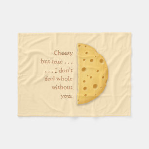 Customizable Cheesy Romantic Message Trompe L'oeil Fleece Blanket