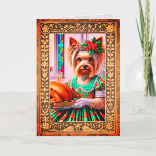 Customizable Christmas Card Silky Terrier