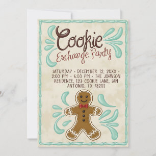Customizable Christmas Cookie Exchange Party  Invitation