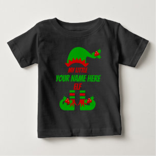 Customizable Christmas Elf Family Matching Holiday Baby T-Shirt