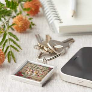 Customizable Christmas Key Ring