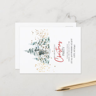 Customizable Christmas Party Postcard