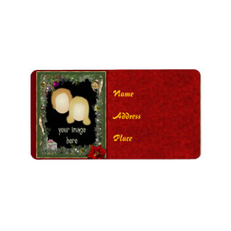 Customizable Christmas Photo Label